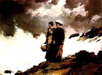 Winslow Homer Watching the Breakers Germany oil painting art